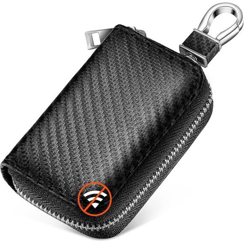 Faraday Bags for Car Key Fob Carbon Fiber Car Signal Blocking Bags Car Key